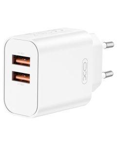 XO CE34 Wall Charger 2x USB 2.4A Αντάπτορας Φόρτισης - White - MT81730