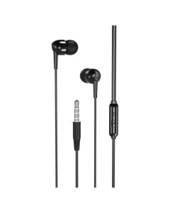 XO EP37 Earphones Stereo 3.5mm Mini Jack Ακουστικά με Ενσωματωμένο Μικρόφωνο - Black