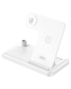 XO WX033 4in1 15W Wireless Charger Ασύρματος Φορτιστής (Apple Watch Series) White