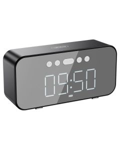 XO F41 Bluetooth Speaker Alarm Clock Επιτραπέζιο Ρολόι / Ηχείο - Black