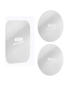 XO Y2 Set of Stickers for Magnetic Holder Plates Αυτοκόλλητες Μαγνητικές Πλάκες (3 τεμάχια) - Silver
