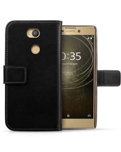 Centopi Δερμάτινη Θήκη Πορτοφόλι Wallet Case Μαύρο (Sony Xperia L2)