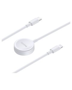 Yesido CA113 Magnetic Type-C to Lightning / Wireless Charger for Apple Watch 1m - White