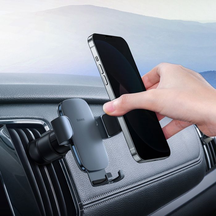 Baseus Metal Age II Gravity Car Mount Air Vent Holder (SUJS000013) Βάση για Συσκευές έως 86 mm - Dark Grey
