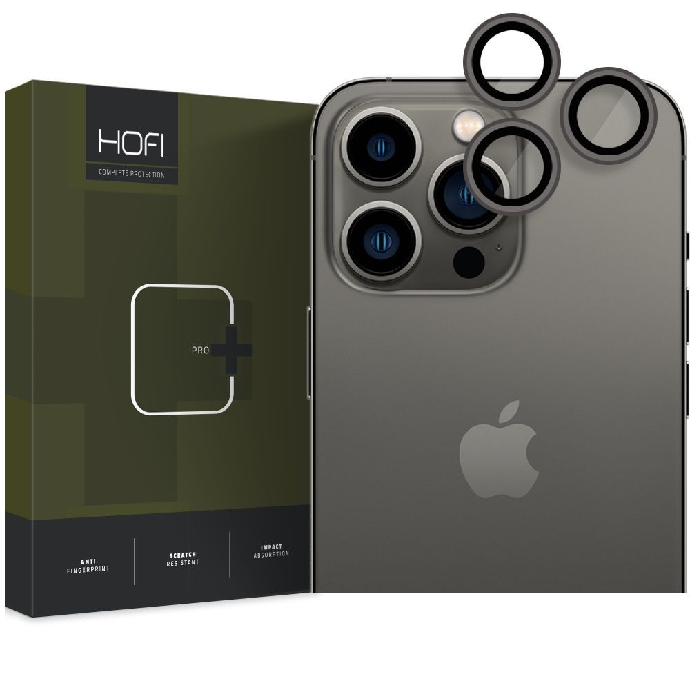 Hofi CAMRING PRO+ Camera Lens Tempered Glass Film Prοtector Black (iPhone 14 Pro / 14 Pro Max) 