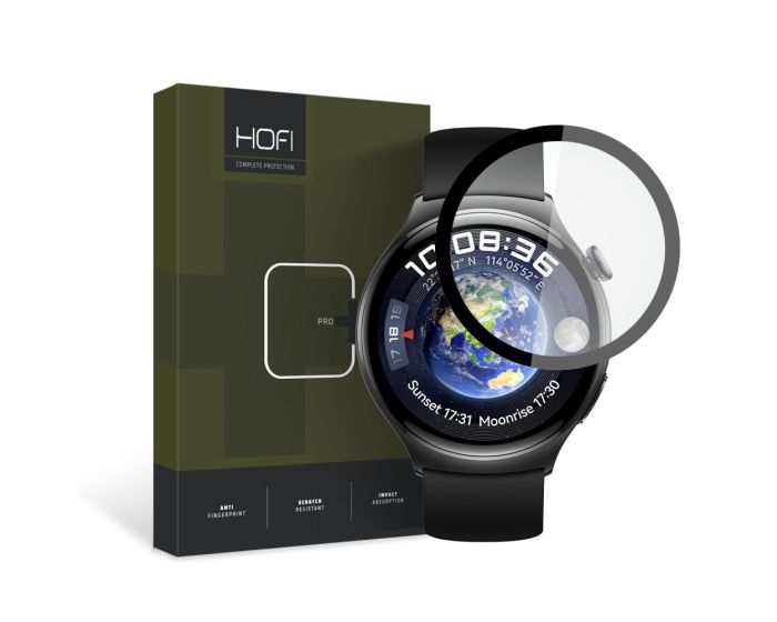 Hofi Hybrid 3D Full Face Αντιχαρακτικό Γυαλί 7H Tempered Glass Μαύρο (Huawei Watch 4 46mm)