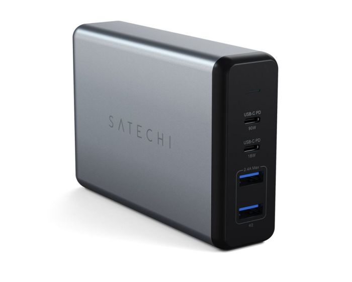 SATECHI Desktop Charger 2x USB-A 2x Type-C PD 108W Φορτιστής Τοίχου - Space Gray