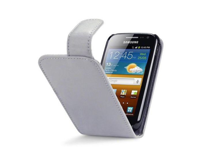 Qubits Θήκη Πορτοφόλι Flip Wallet Case (117-002-489) Γκρι (Samsung Galaxy Ace 2)