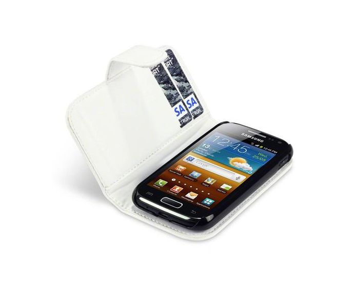 Qubits Θήκη Πορτοφόλι Flip Wallet Case (117-002-494) Λευκό (Samsung Galaxy Ace 2)
