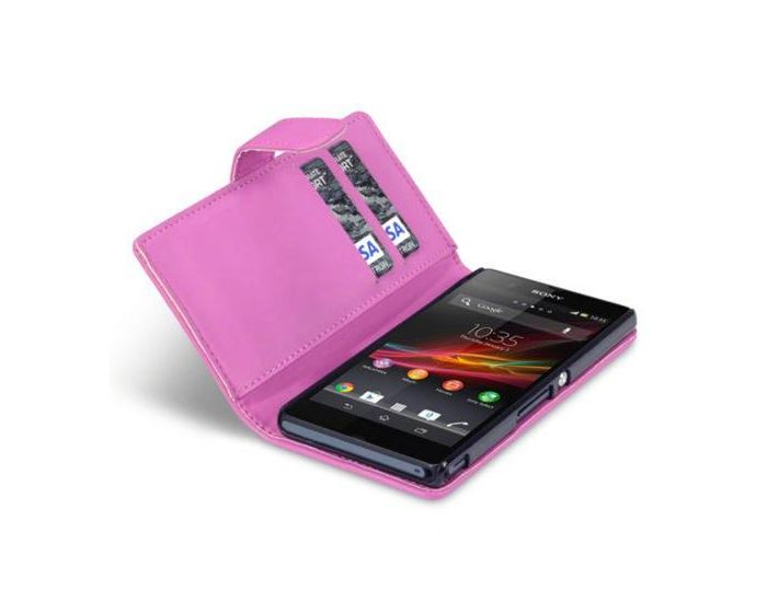 Qubits Θήκη Πορτοφόλι Flip Wallet Case (117-005-210) Ροζ (Sony Xperia Z)