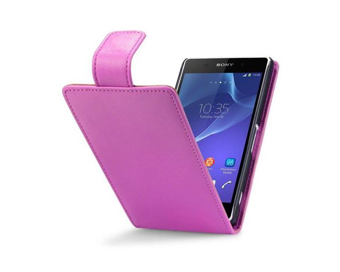 Qubits Θήκη Πορτοφόλι Flip Wallet Case (117-005-281) Ροζ (Sony Xperia Z2)
