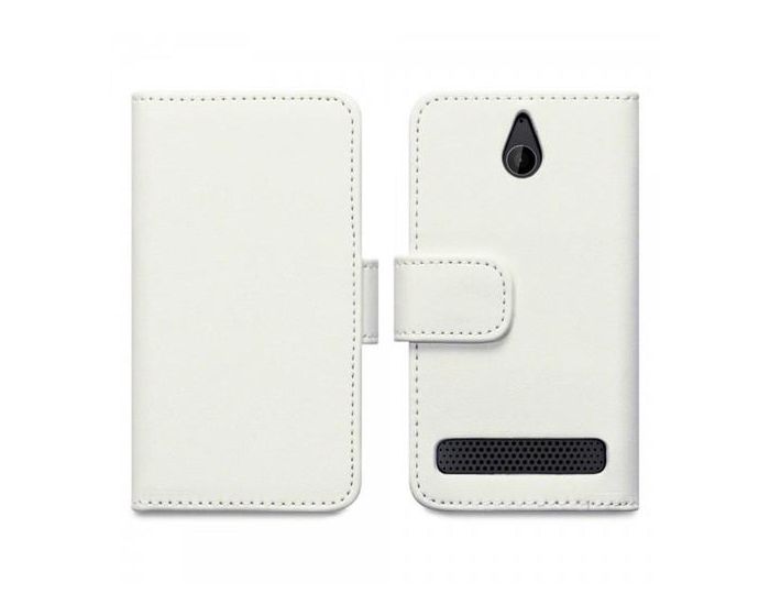 Qubits Θήκη Πορτοφόλι Wallet Case (117-005-292) Λευκό (Sony Xperia E1)