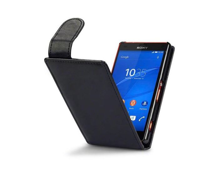 Qubits Θήκη Πορτοφόλι Flip Wallet Case (117-005-327) Μαύρο (Sony Xperia Z3 Compact / mini)