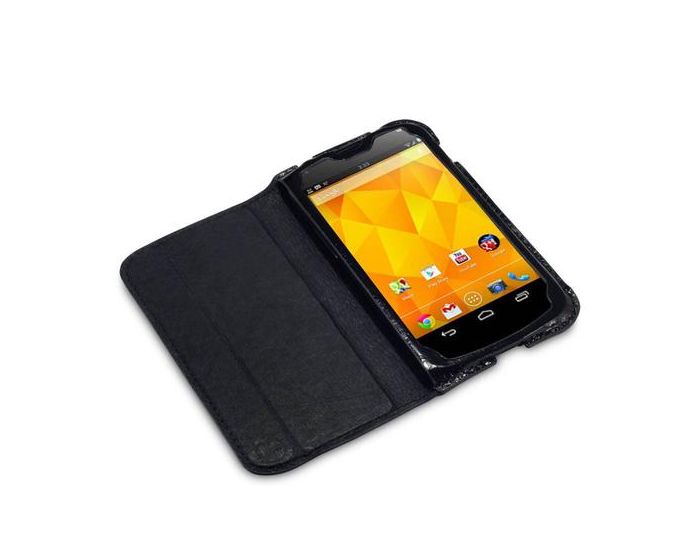 Covert Δερμάτινη Θήκη Stand Case Wallet (117-014-051) Μαύρο (LG Nexus 4)