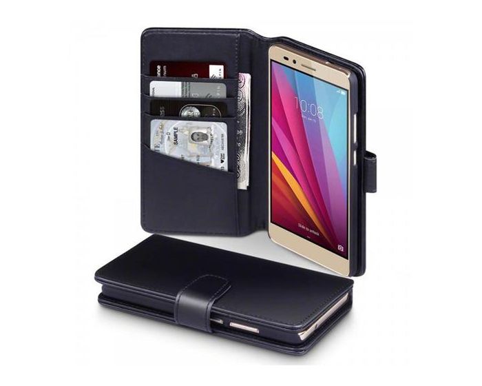 Terrapin Δερμάτινη Θήκη Πορτοφόλι Wallet Case(117-083-047) Μαύρο (Huawei Honor 5X)