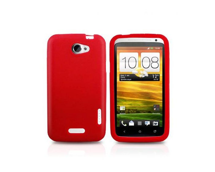 OEM Case Θήκη από Μαλακή Σιλικόνη - Κόκκινο (HTC One X/XL)