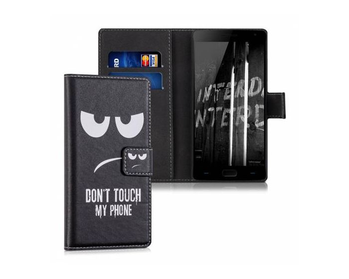 KWmobile Wallet Case Θήκη Πορτοφόλι με δυνατότητα Stand (35579.02) Don't touch my phone (OnePlus Two)