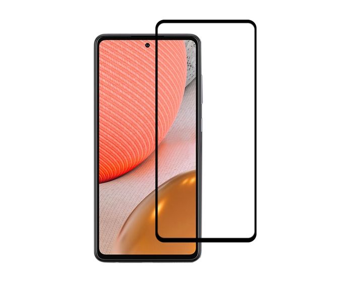 3D Full Glue Full Face Ceramic Black Αντιχαρακτικό Γυαλί 9H Tempered Glass (Samsung Galaxy A72 4G / 5G)