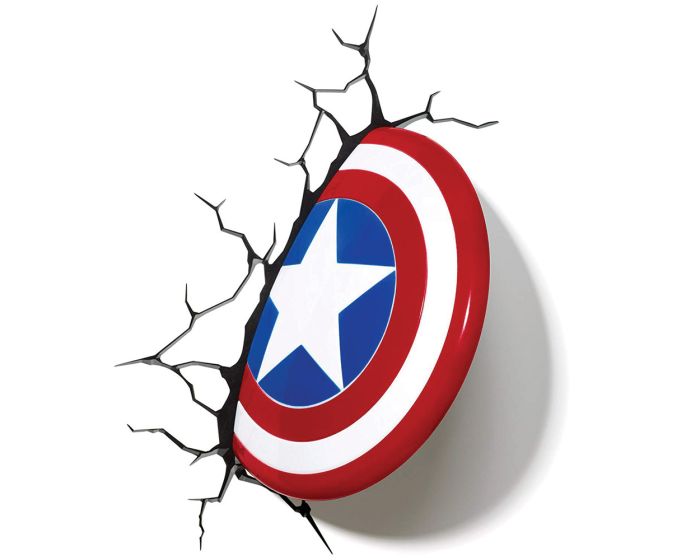 3D Light FX Marvel Captain America Shield Light 3D Φωτιστικό Τοίχου