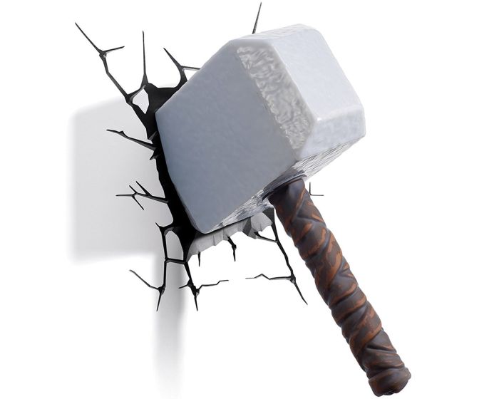 3D Light FX Marvel Thor Hammer Light 3D Φωτιστικό Τοίχου
