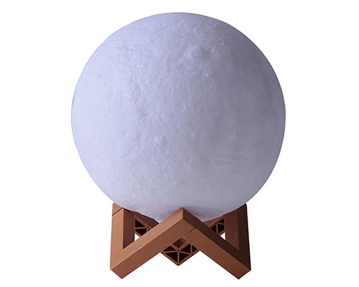 3D Moon LED Night Light 8cm Φωτιστικό με Σχήμα Φεγγαριού