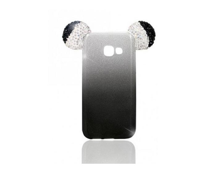3D Mouse Ears Strass Soft Case - Black / Grey (Samsung Galaxy A3 2017)