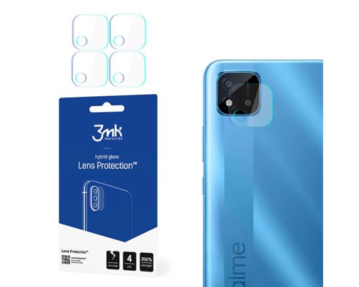 3mk FG Camera Lens 7H Flexible Glass Film Prοtector 4-Pack (Realme C11)