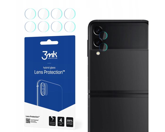 3mk FG Camera Lens 7H Flexible Glass Film Prοtector 4-Pack (Samsung Galaxy Z Flip 3 5G)