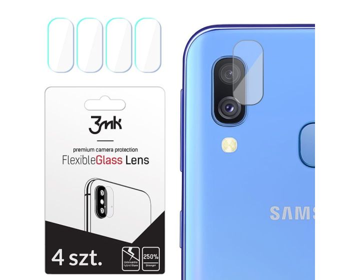 3MK FG Camera Lens 7H Flexible Glass Film Prοtector 4-Pack (Samsung Galaxy A40)