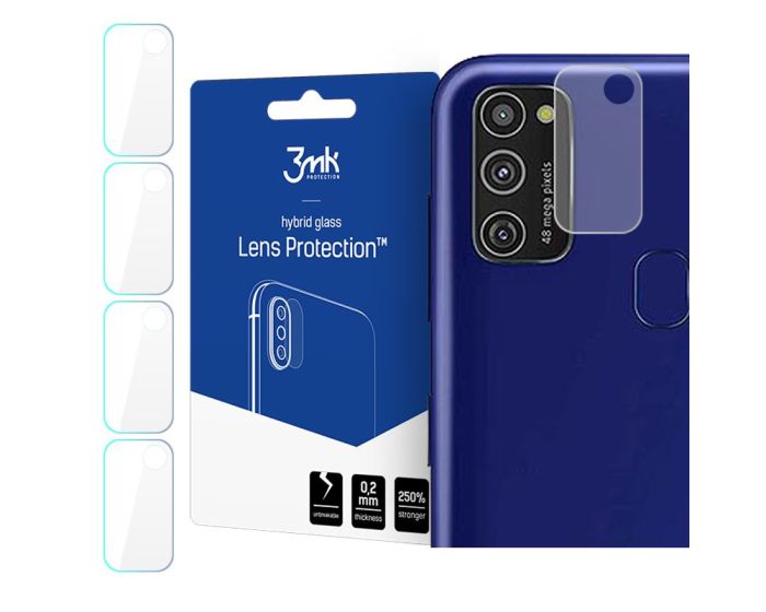 3mk FG Camera Lens 7H Flexible Glass Film Prοtector 4-Pack (Samsung Galaxy M21 / M30s)