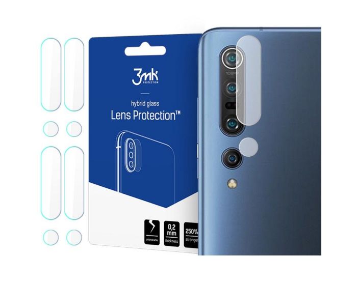 3MK FG Camera Lens 7H Flexible Glass Film Prοtector 4-Pack (Xiaomi Mi 10 / Mi 10 Pro)