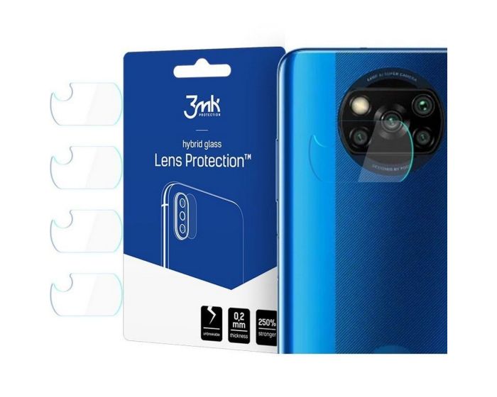 3mk FG Camera Lens 7H Flexible Glass Film Prοtector 4-Pack (Xiaomi Poco X3 NFC / X3 Pro)