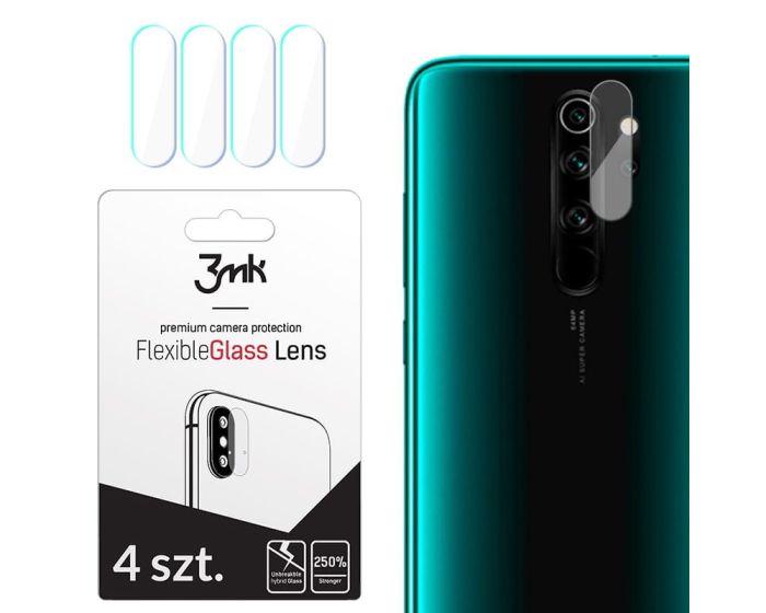 3MK FG Camera Lens 7H Flexible Glass Film Prοtector 4-Pack (Xiaomi Redmi Note 8 Pro)