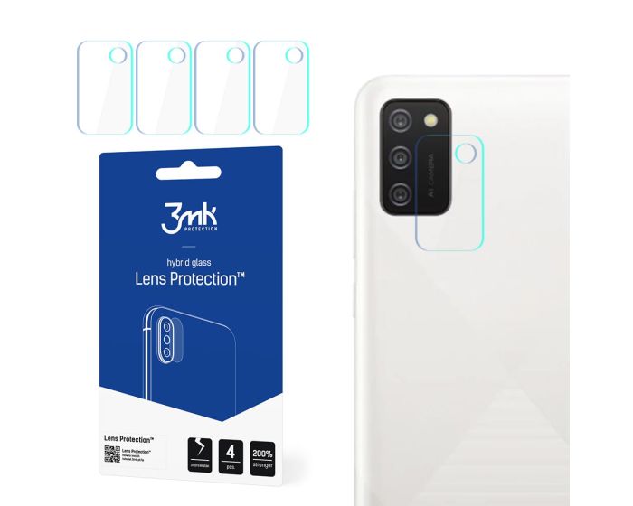 3mk FG Camera Lens 7H Flexible Glass Film Prοtector 4-Pack (Samsung Galaxy A02s)