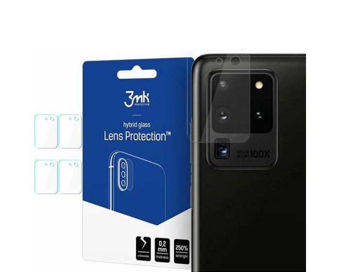 3mk FG Camera Lens 7H Flexible Glass Film Prοtector 4-Pack (Samsung Galaxy S20 Ultra)