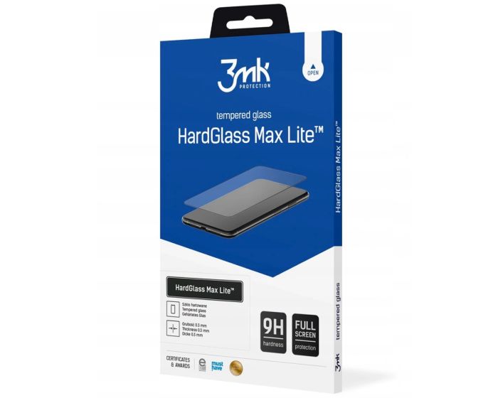 3mk HardGlass Max Lite Full Face Αντιχαρακτικό Γυαλί 9H Tempered Glass (Xiaomi Redmi Note 10 / 10S / Poco M5s)
