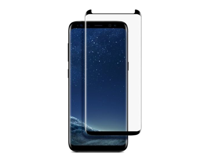 X-One Case Friendly Full Face Curved Black Αντιχαρακτικό Γυαλί 9H Συμβατό με Θήκες Tempered Glass (Samsung Galaxy S8)