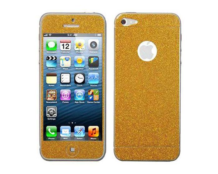 OEM Αυτοκόλλητη Μεμβράνη Screen Cover - Χρυσό (iPhone 5 / 5s / SE)