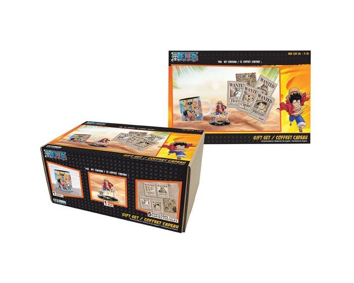 ABYstyle ONE PIECE (Luffy)320ml Mug, Acryl Figure & Postcards Gift Set