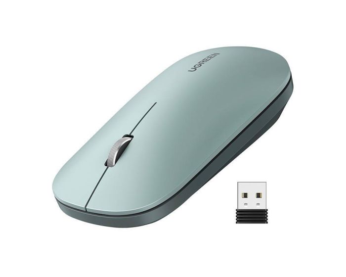 UGREEN Handy Wireless USB Mouse (MU001) Ασύρματο Ποντίκι Υπολογιστή - Green