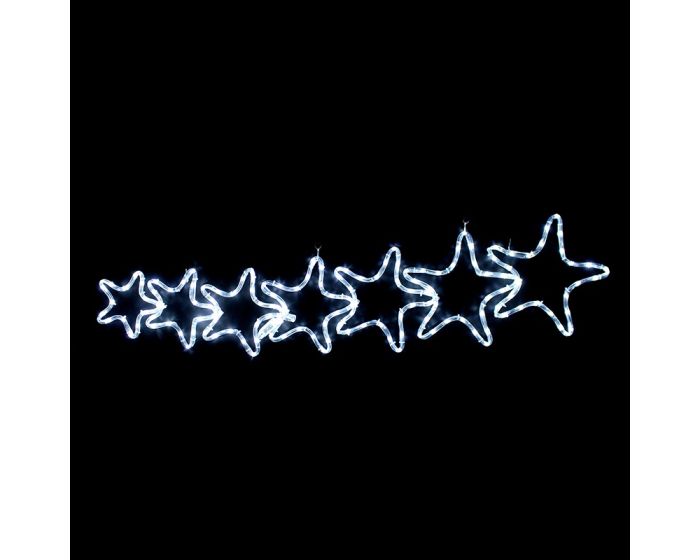 ACA 7 Stars (XSTARSLEDW119) Χριστουγεννιάτικος Διακοσμητικός Φωτοσωλήνας Αστέρια - Cold White