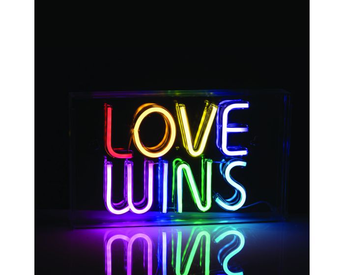 ACA 120 Neon LED Light Acrylic Board (X131203718) Φωτιστικό LOVE WINS - Πολύχρωμο