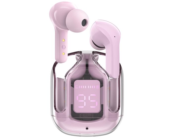 Acefast T6 In-Ear TWS Wireless Bluetooth Stereo Earbuds with Charging Box - Pink Lotus