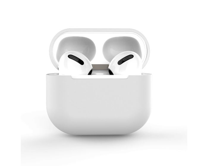 Soft Silicone Apple AirPods 3 Case Θήκη Σιλικόνης για Apple AirPods 3 - White