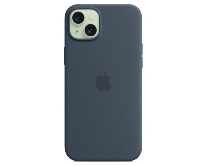 Apple Official Silicone Case (MT123ZM/A) with MagSafe Storm Blue (iPhone 15 Plus)