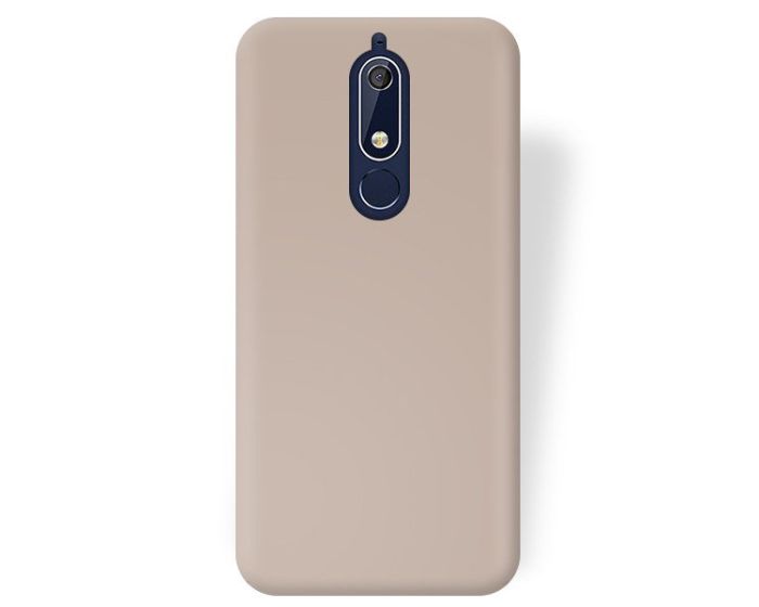 Forcell Jelly Flash Matte Slim Fit Case Θήκη Σιλικόνης Gold (Nokia 5.1 2018)