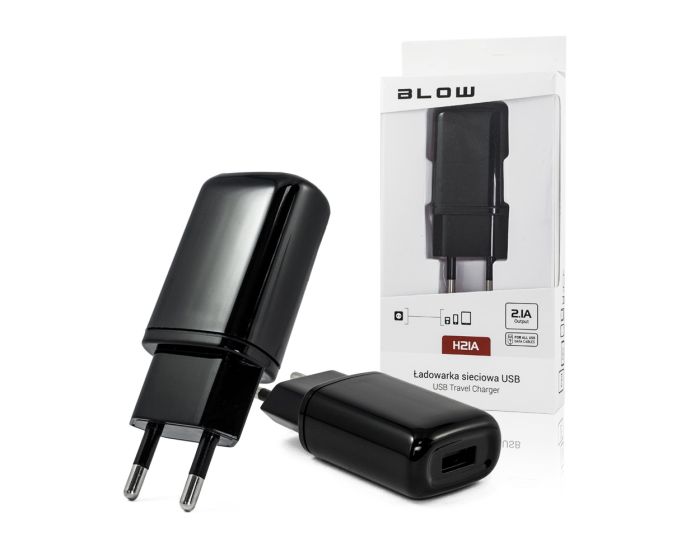 Blow Travel Wall USB Charger - Αντάπτορας Φόρτισης Τοίχου 2.1Ah (H21A) - Black