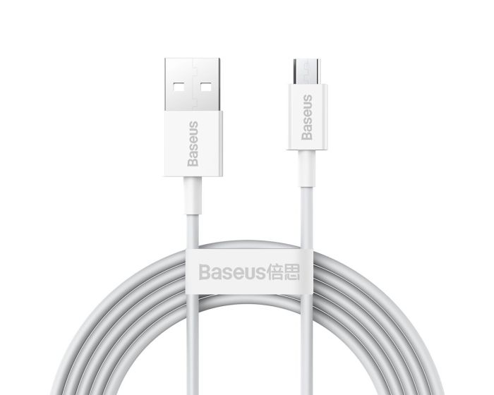 Baseus Superior Series USB to Micro USB Fast Charging Data Cable 2A (CAMYS-A02) Καλώδιο Φόρτισης 2m - White