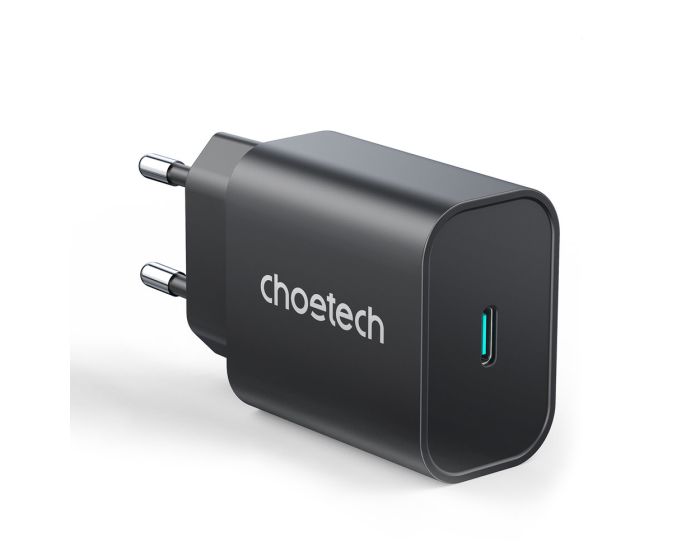 Choetech PPS Fast Wall Charger Type-C PD 25W 3A (PD6003) Αντάπτορας Φόρτισης Τοίχου - Black