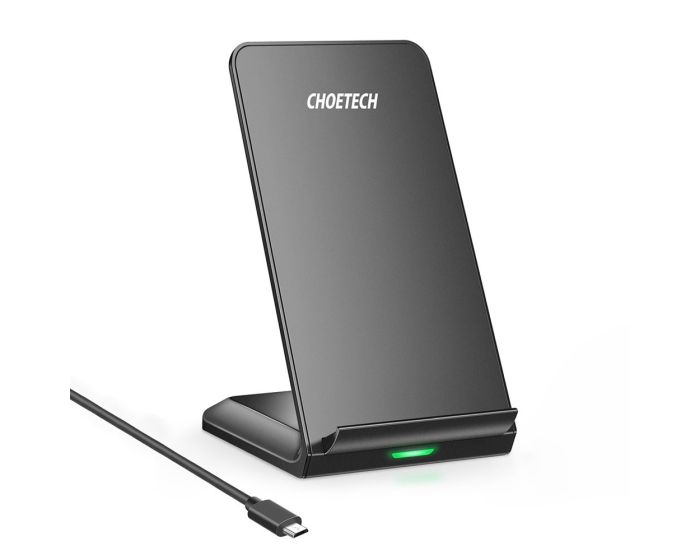 Choetech Qi Wireless Charger Stand 10W + USB to Micro USB Cable (T524-S) Βάση Φόρτισης - Black